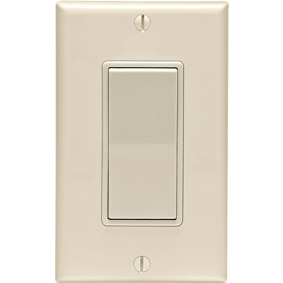 Leviton C26-05671-02T Single Pole Rocker Switch, 15 Amp/120V/277V, Light Almond