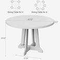 thumbnail image 3 of Rustic Dining Table for 4 to 6 People, 47 Inch Round Dining Table, Wooden Kitchen Table with Sturty Legs, Dining Room Table for Dining Room, Kitchen(Table Only), 3 of 7