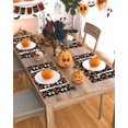 thumbnail image 5 of Halloween Placemats Set of 4 Funny Ghost Pumkin Monster Place Mats Fall Placemat Orange Cute Cartoon Table Mats for Dining Kitchen Table Holiday Dinner Party Home Decorations 13x19 Inch, 5 of 8