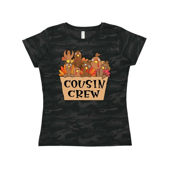 Inktastic Cousin Crew Cute Turkey Family Women's T-Shirt