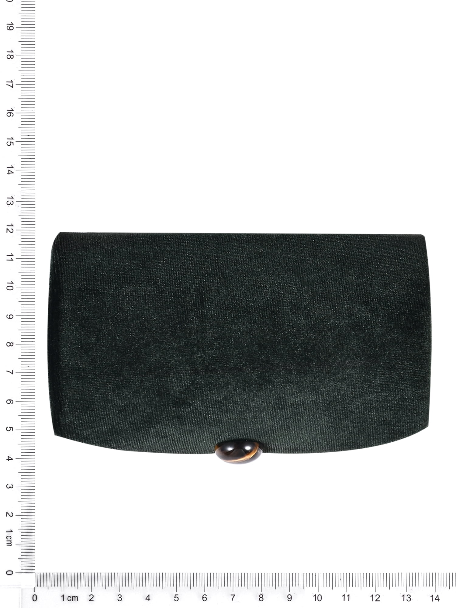Scenario Women's Curved Faux Velvet Jewelry Organizer, Green