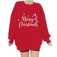 thumbnail image 5 of Christmas Baggy Sweatshirts for Women Xmas Printed Dropped Long Sleeve Fashion Graphic Holiday Pullover Tops (XL, Red #B), 5 of 5