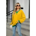 thumbnail image 5 of Anbech Women's Oversize Sweatshirt Color Block Drop Shoulder Tops Y2K Casual Pullover, 5 of 8