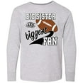 thumbnail image 3 of Inktastic Big Sister and Biggest Fan- football player Long Sleeve Youth T-Shirt, 3 of 5