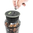thumbnail image 6 of Digital Coin Bank, Savings Jar, and Piggy Bank | Automatic Coin Counter Totals All U.S. Coins Including Dollars and Half Dollars - Original Style, Clear Jar w/Grey Lid, 6 of 6