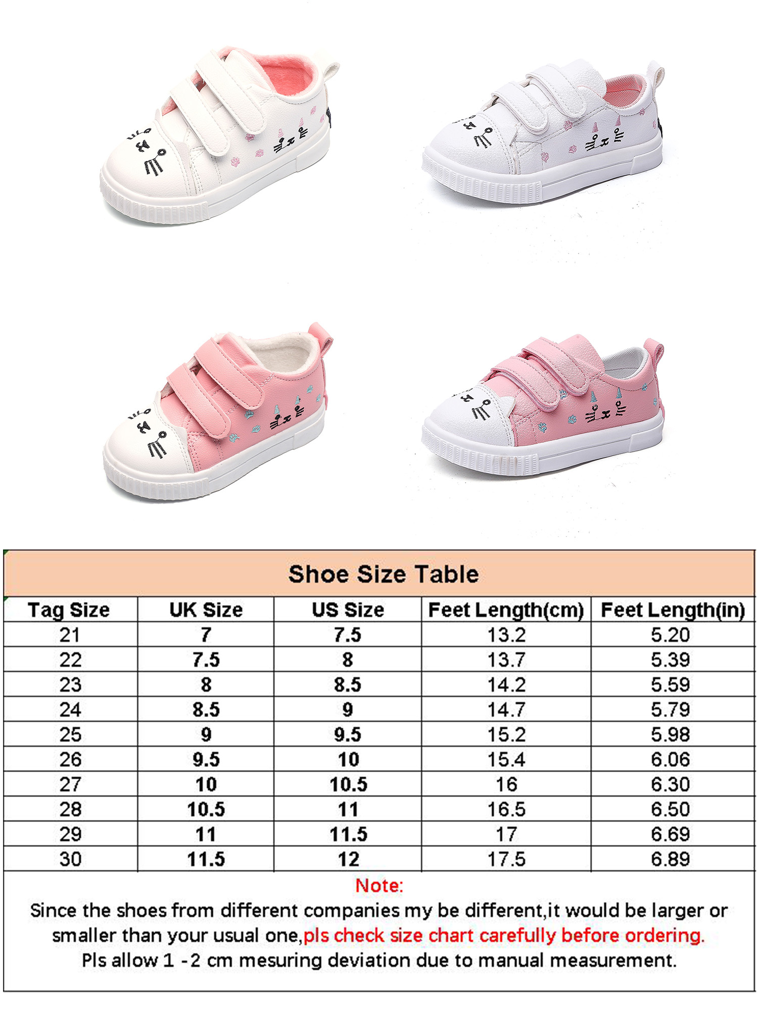 UKAP Boys Girls Anti-Slip Classic Low Top Slip On Sneakers Tennis Shoes Kids Flat Shoes - image 2 of 5