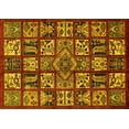 thumbnail image 1 of Ahgly Company Machine Washable Indoor Rectangle Abstract Yellow Modern Area Rugs, 7' x 9', 1 of 4