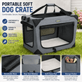 ‌24 Inch Collapsible Travel Dog Crate, Portable Soft Kennel with with ...