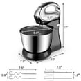 thumbnail image 2 of Gymax 200W 5-Speed Hand-free Stand Mixer w/ Dough Hooks & Beaters Stainless Steel Bowl, 2 of 7
