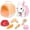 White Rabbit, variant on Sunforu Pet Care Play Set,Little Plush Brown Teddy Dog Grooming Toys with Puppy Carrier Feeding Dog Educational Toys for Toddler Kids