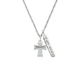 thumbnail image 2 of Delight Jewelry Silvertone Faith Flat Cross Silvertone Live the Life You Have Imagined Bar Charm Necklace, 23", 2 of 4