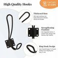thumbnail image 3 of Jinsinto Coat Hook, 14 Pieces Large Double Fasteners Metal Robe Hook Cloth Hanging with Screws, Black, 3 of 5
