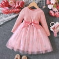 thumbnail image 2 of Staki Girls Blue Toddler Girls Tutu Dress Multi-Layers Tulle Long Sleeve Princess Dress(Pink,2-3 Years), 2 of 6