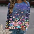 thumbnail image 2 of Sudadera estampada con cuello redondo y manga larga para mujer a la moda Fridja bvmnju676, 2 of 5