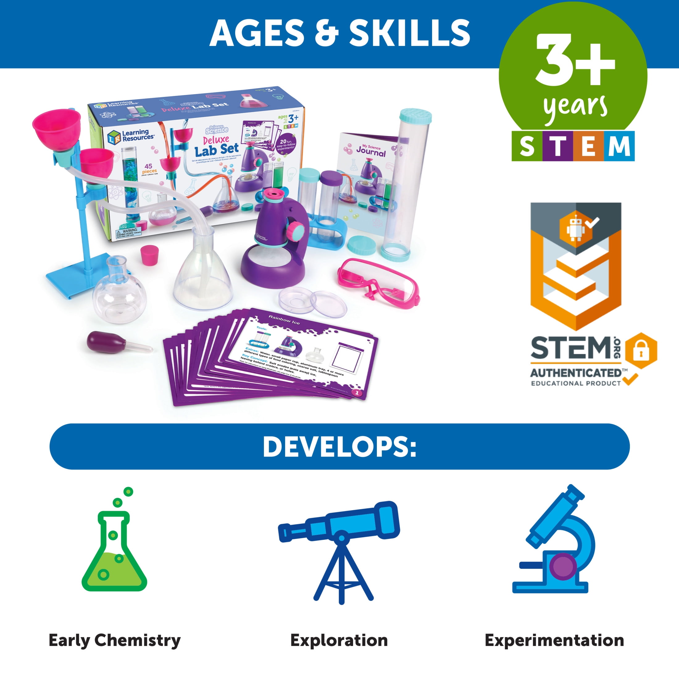 Learning Resources Primary Science Deluxe Lab Set, Experiments for