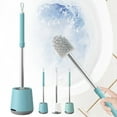 thumbnail image 2 of Compact Toilet Brush & Holder, Toilet Brush and Holder Set, Stainless Pole, Saving for Storage, Deep Cleaning, Drip-Proof, Easy to Assemble, Nylon Brush, 1 Pcs, 28.35x4.72", 2 of 9