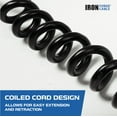 thumbnail image 5 of Iron Forge Cable SJEOW 3 Outlet Black Outdoor Coiled Extension Cord 22 ft 3 Way, 16/3, 13 Amp Oil Resistant & Flame Retardant 3 Prong Coiled Wire for Outdoor & Indoor, 5 of 7