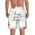 thumbnail image 3 of Kdxio Home Sweet Home Floral Pattern Mens Casual Shorts - Drawstring Summer Beach Sports Shorts for Men, 3 of 9