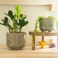 thumbnail image 3 of Flora Bunda 6 inch & 4.75 inch Rainbow Footed Planter, Set of 2, Glass Oliver, 3 of 6