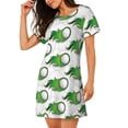 thumbnail image 2 of Sikiie Golf balls Print Women's Short-sleeved Nightdress, Round Neck Pullover Nightdress Pajamas Summer Home Wear, 2 of 6