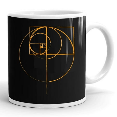 

Fibonacci Golden Ratio Circle Gift Ceramic Mug 11oz (White;11oz)