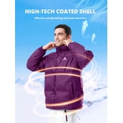 CAMEL Unisex Puffer Coats Jacket Lightweight Mens Womens Down Alternative Packable Winter Outerwear Coats Purple