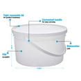 thumbnail image 4 of Consolidated Plastics Seau avec Poignée, HDPE, 4 Litres, Naturel, 10 Pcs, 4 of 4