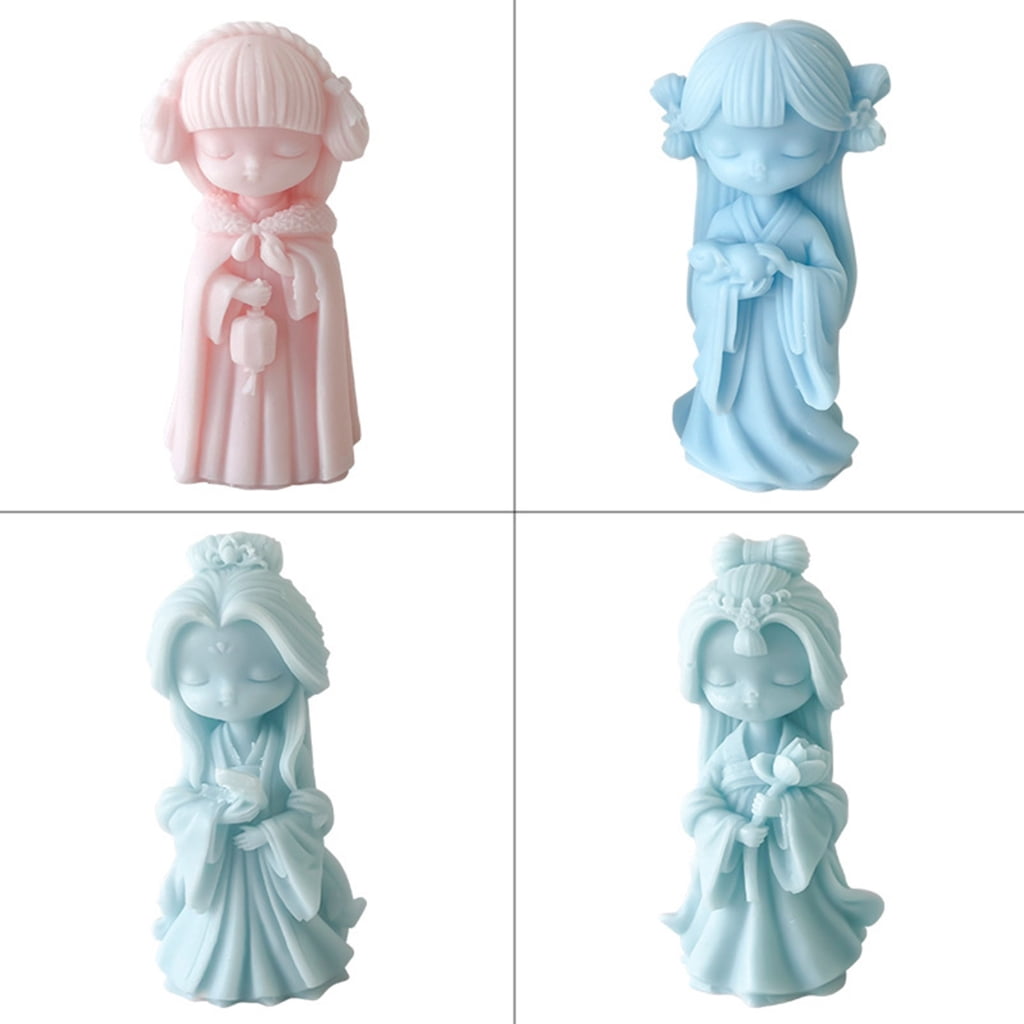 lanema Aromatherapy Candle Mold Girls Epoxy Resin Casting Mold for DIY-Home Decors