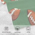 thumbnail image 5 of Yayeee 100% Cotton Hand Towels for Bathroom 16" x 28" Soft Absorbent Kitchen Towel, Green American Footballs, 5 of 7