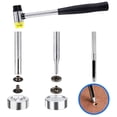 thumbnail image 3 of MMOBIEL 120 Pcs Snap Button Kit Snaps Fastener Stainless Steel 4 Colors for Jeans, Jackets, Clothing Incl. Heavy Duty Punch Hole Pliers and Hammer, 3 of 4