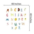 thumbnail image 3 of KIDS DAYCARE - Vinyl Nursery Child Care Educational Decoration Creepy English Alphabet Letters Design Multicolored Kids Bedroom Playroom Wall Decal Sticker 40" x 40", 3 of 5