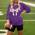 thumbnail image 2 of HUITKMM Chandail Surdimensionné Femme Chandail à Capuchon Surdimensionné à Imprimé de Football pour Femmes – Chandail à Col Rond Décontracté 4026 TTTG, 2 of 4