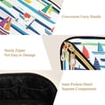 thumbnail image 5 of FORMRS Makeup Bag Travel Cosmetic Organizer for Women Fold Flat Zipper Pouch with Handle, Colorful Sailboats, 5 of 8