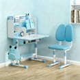 thumbnail image 6 of YNCE 2-Piece Study Desk and Chair Set For Kids, Height Adjustable Children School Table with Ergonomic Design, Book Stand, Foot Pedal, 6 of 7