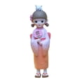 thumbnail image 4 of kowaku Asian Kabuki Figurine Resin Statue Desktop Ornament Toy Gift Japanese Kimono Geisha Doll Miniature Sculpture for Housewarming with Round Fan, 4 of 9
