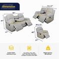 thumbnail image 2 of Lifestyle Furniture 3 Piece Modern Microfiber Reclining Living Room Set White, 2 of 5