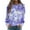 Blue, variant on Women's Christmas Printed Round Neck Sweatshirt, Long Sleeve Casual Pullover Top, Raglan Sleeve Holiday Graphic Fall Winter Clothes,Green,S