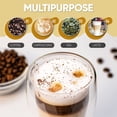 thumbnail image 4 of Double Walled Glass Coffee Mugs Unique Insulated Coffee Mugs With Handle And Bamboo Lid , Clear Glass Cups For Coffee Tea Latte Cappuccino Espresso 15OZ (Set of 2), 4 of 5
