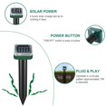 thumbnail image 3 of Repelente solar para topos, paquete de 8, Letyet, impermeable, verde, 3 of 6