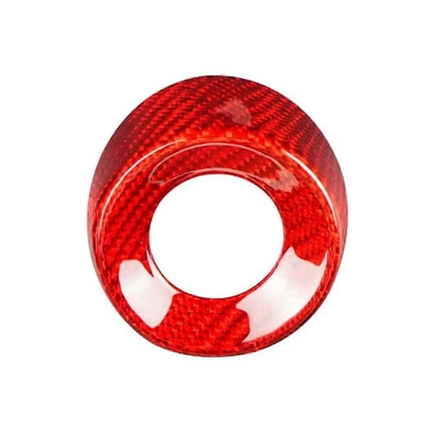 For 2010-2015 Carbon Fiber Start Switch Key Frame Ignition Engine Start-Stop Switch Button Frame Co