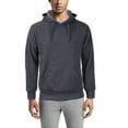 thumbnail image 2 of Men's Premium Athletic Drawstring Fleece Lined Sport Gym Sweater Pullover Hoodie (Dark Grey,S), 2 of 2