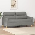 thumbnail image 1 of vidaXL 2-Seater Sofa Dark Grey 140 cm Fabric, 1 of 5