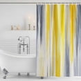 thumbnail image 4 of Yellow Gray White Waterproof Fabric Shower Curtain,Farmhouse Gradient Abstract Art Waterproof Fabric Shower Curtain for Bathroom Curtains Bathtubs Hotel Shower Curtains with 12 Hooks Small 36x78in, 4 of 8