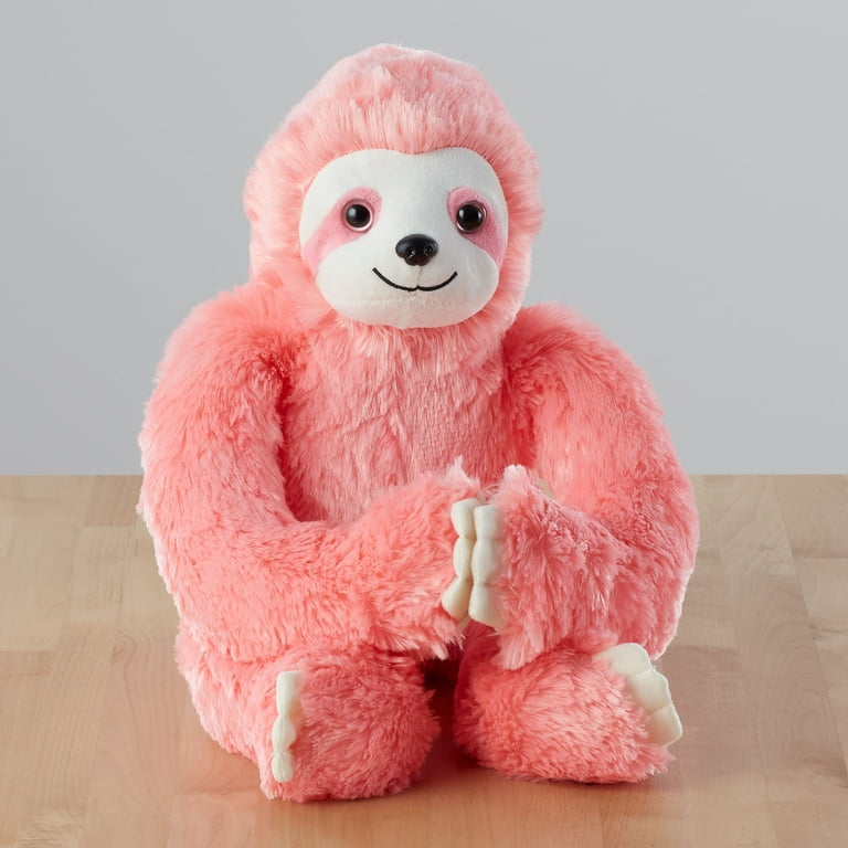 Holiday Time 12 Plush Pink Sloth Stuffed Animal Toy Walmart