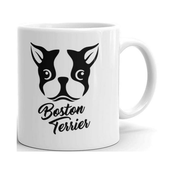 11 oz Boston Terrier Dog Head Coffee Tea Ceramic Mug Office Work Cup Gift Pet Owner Dog Lover Novelty Ceramic Tea Cup