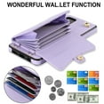 thumbnail image 4 of Mantto Crossbody Wallet Women Case for Samsung A51 5G, [RFID Blocking] CRedit Card Holder Phone Case with Strap Leather Purse with Lanyard Magnetic Flip Cover Girl for Samsung Galaxy A51 5G, Purple, 4 of 10