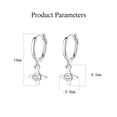 thumbnail image 2 of CZ Tiny Star Dangle Hoop Earrings Sterling Silver Crystal Drop Huggie Hoops for Women, 2 of 4