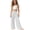 Z02-White, variant on LRen Girl Pants Size 14-16, Girls Summer Elastic Waist Wide Leg Pants Beach Vacation Trousers with Pockets