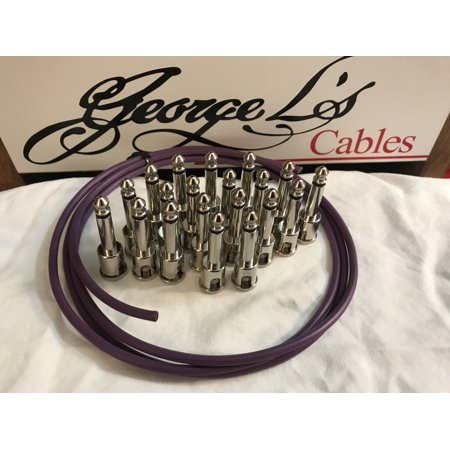 George L s IDEAL Pedalboard .155 Solderless Cable Kit 20 Plugs & 5 Foot - PURPLE