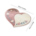 thumbnail image 3 of Heart Shape Non-Slip Absorbent Floor Mat for Kitchen, Entryway & Bathroom Door – Washable Polyester Dirt Guard, 3 of 6